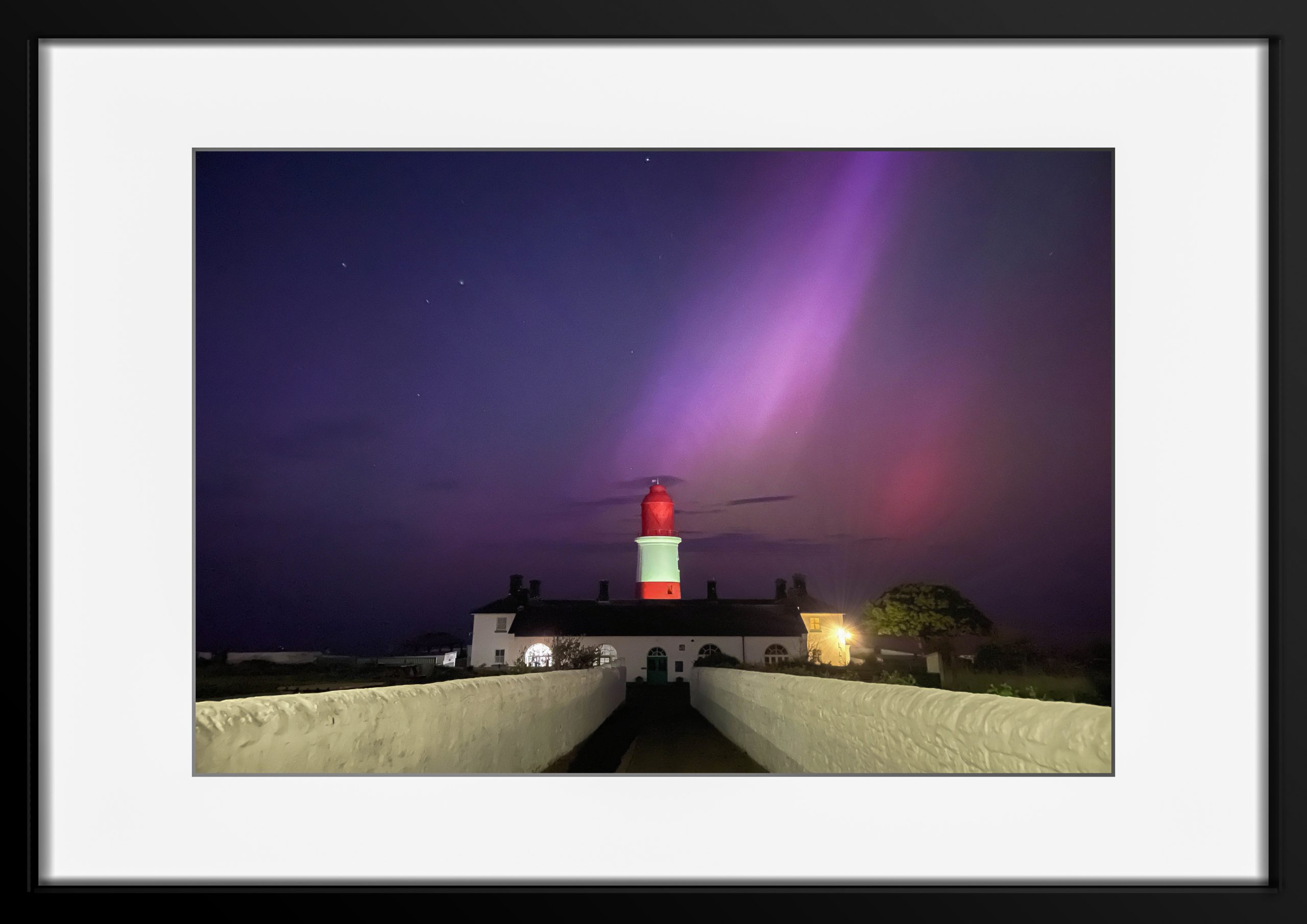 Souter Lighthouse Aurora Framed Print