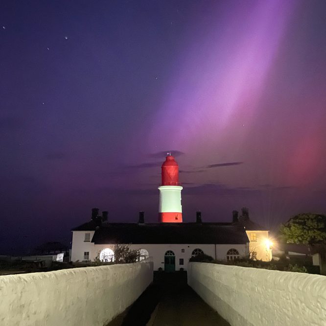 Souter Lighthouse Aurora Framed Print