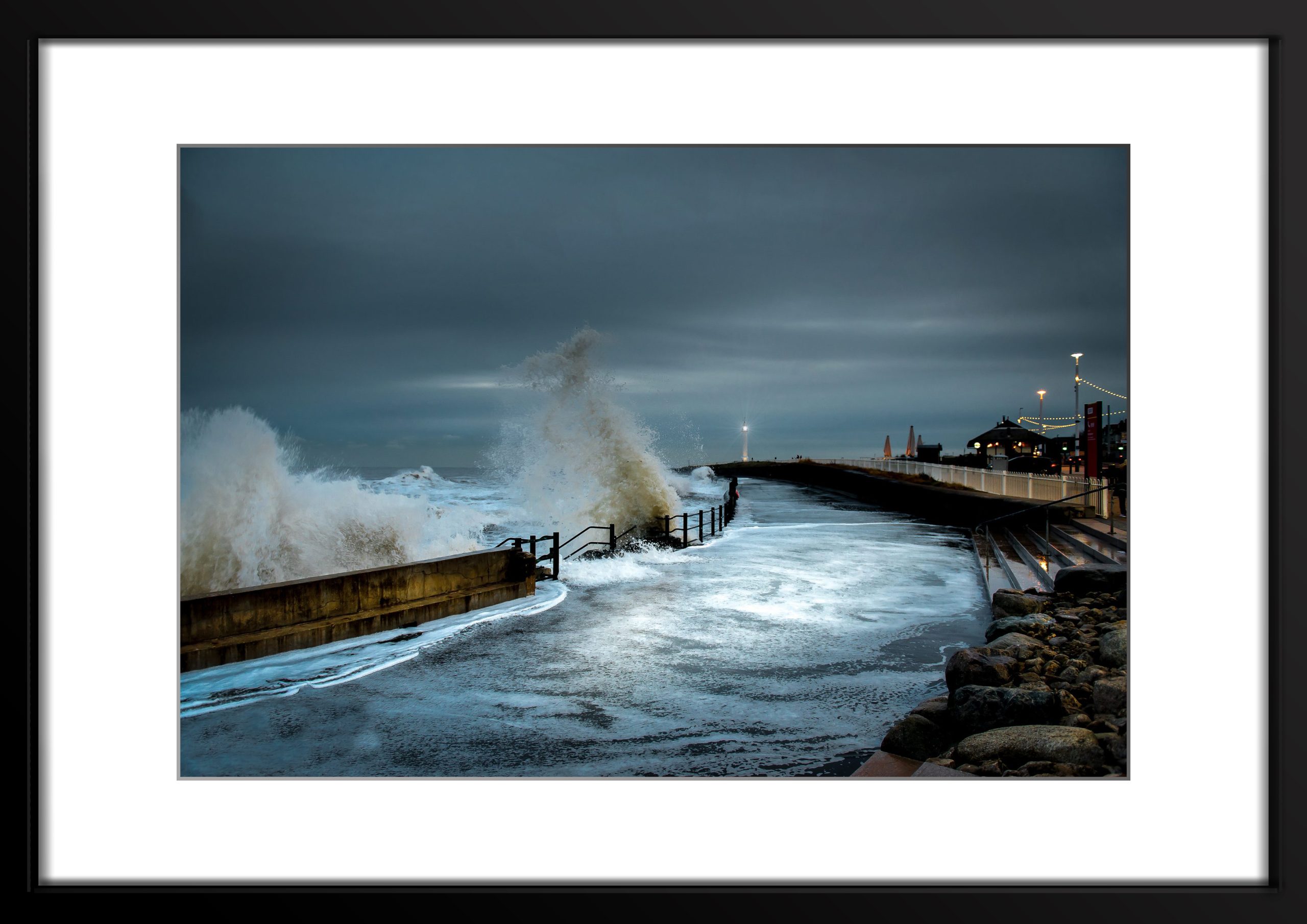 Seaburn - The Powerful Waves Framed Print